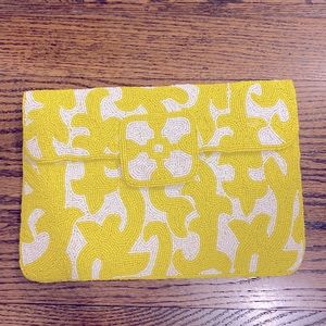 Yumi Kim Yellow beaded clutch